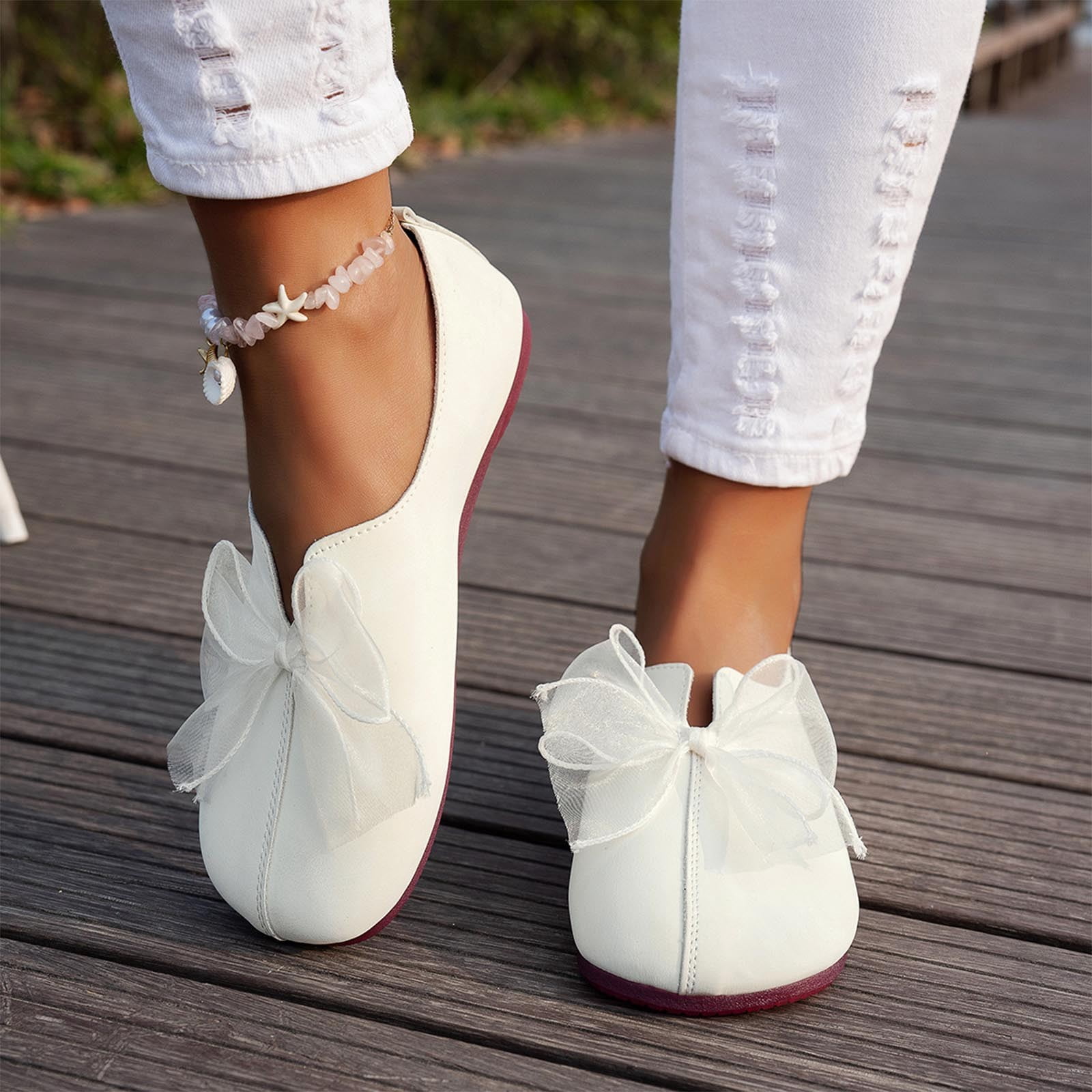 Roncen Women's Casual Mary Jane Flats - Vintage Soft Sole Round Toe ...