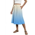thumbnail image 1 of Roncen Women's Casual Print Summer Skirt - Loose Fit Drawstring Waist with Side Pockets, A-Line Midi Skirt for Beach, Daily Wear and Leisure Outings, 1 of 5