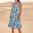 thumbnail image 1 of Roncen Women's Casual Sleeveless Cotton-Linen Dress - Loose Fit with Pockets, Breathable Comfortable Summer Dress for Daily Outings and Casual Wear, 1 of 5