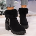 thumbnail image 1 of Roncen Women's Chunky Heel Ankle Boots - Thick Sole​​ with Side Zipper for Fall Winter Wear, 1 of 9