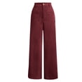 thumbnail image 1 of Roncen Women's Corduroy Straight Leg Pants - Solid Color Casual Trousers with Retro Style & Versatile Fit, 1 of 9