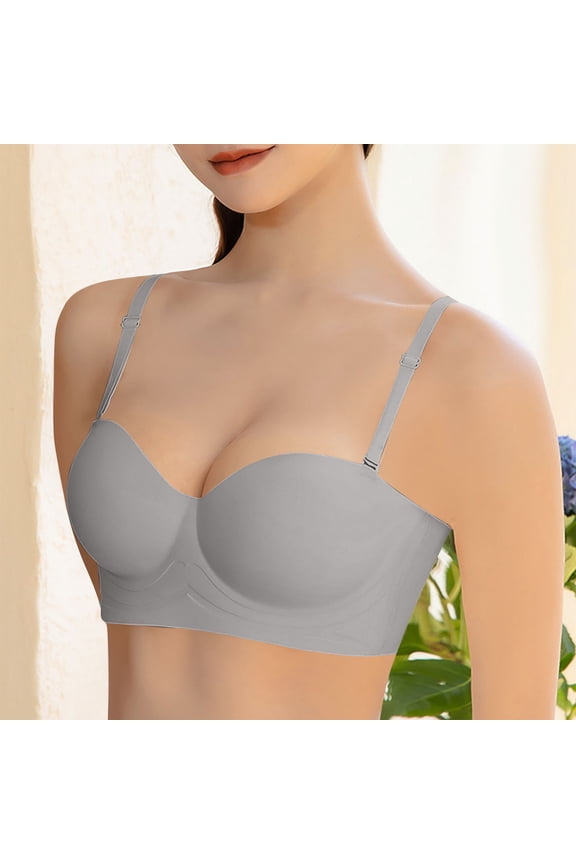Women's Demi Cup Wireless Bra - Seamless Light Support Bralette, Side Coverage Natural Shape Bra for Small Chest, Comfort Fit Everyday Wear