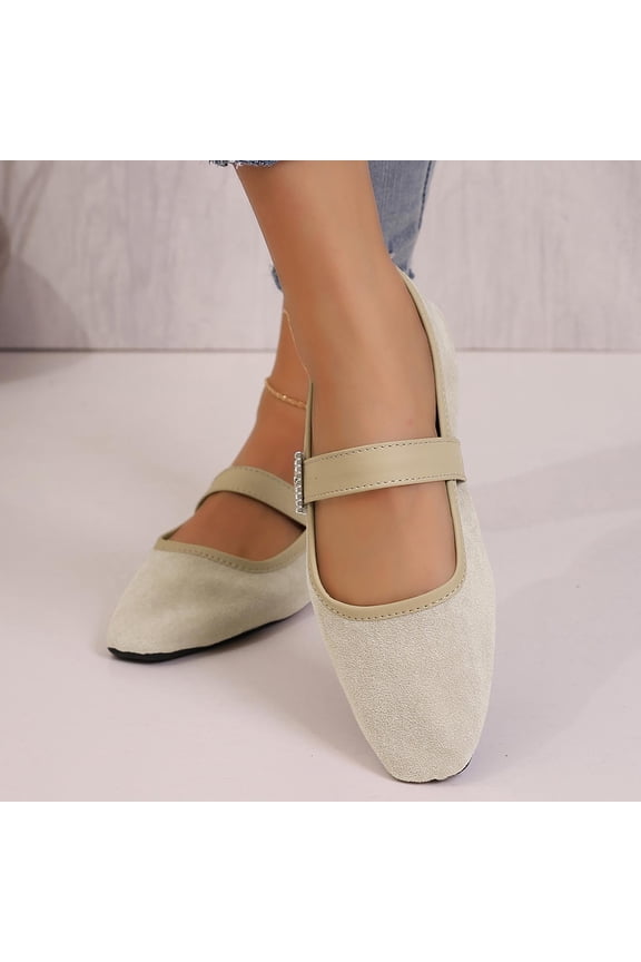 Women's Fashion Casual Slip-On Loafers - Breathable Square Toe Low-Cut Flats with Comfortable Low Heel for Everyday Wear