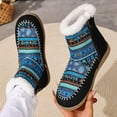thumbnail image 1 of Roncen Women's Fashion Casual Snow Boots - Ethnic Print Platform Winter Warm Fluffy Lined Knee High Boots with Slip-Resistant Sole for Cold Weather, 1 of 8