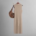 thumbnail image 1 of Roncen Women's Fashion Casual Solid Color Knit Strapless Dress - Casual Round Neck Dress, 1 of 5