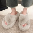 thumbnail image 1 of Roncen Women's Fashion Faux Fur Lined Slippers - Casual Slip-On Indoor Shoes with Round Toe Design for Fall Winter Seasons, 1 of 5