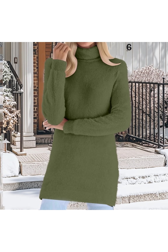 Women's Fashionable Long Sleeve Pullovers Loose Fluffy Fuzzy Jumper Sweater