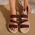 thumbnail image 1 of Roncen Women's Flat Sandals - Adjustable Ankle Wrap with Soft Sole for Beach & Vacation Wear, 1 of 5