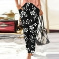 thumbnail image 1 of Roncen Women's Floral Print Jogger Pants - Casual Elastic Waist Trousers with Elastic Cuff & Side Pockets, 1 of 5