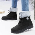 thumbnail image 1 of Roncen Women's High-Top Snow Boots - Thermal Slip-On Cold-Proof Winter Shoes with Fleece-Lined & Thickened Design, Soft Sole Stylish Trendy Boots for Fall and Winter, 1 of 8