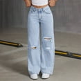 thumbnail image 1 of Roncen Women's High Waist Straight Leg Jeans - Casual Vintage Style Denim Pants with Minimalist Design & Front Pockets, 1 of 7