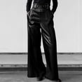 thumbnail image 1 of Roncen Women's High-Waisted Leather-Look Flared Pants - Stylish and Comfortable, 1 of 4