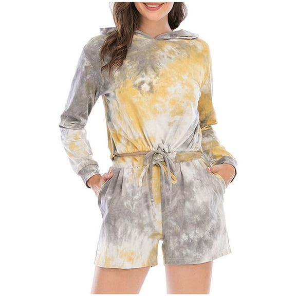 Roncen Women's Hooded Pajama Set - Cozy Fleece Long Sleeve Pajamas, Soft Cotton Blend Lounge Wear with Pockets for Sleep & Home