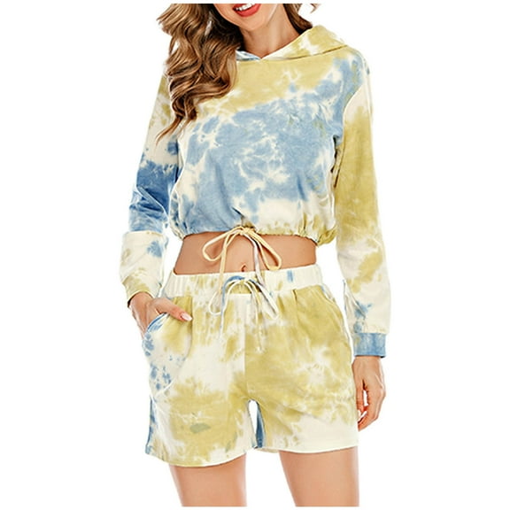 Roncen Women's Hooded Pajama Set - Cozy Fleece Long Sleeve Pajamas, Soft Cotton Blend Lounge Wear with Pockets for Sleep & Home