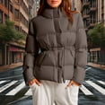 thumbnail image 1 of Roncen Women's Hooded Puffer Jacket with Drawstring Waist, Loose Fit Warm Insulated Winter Coat, Casual Outerwear, 1 of 6