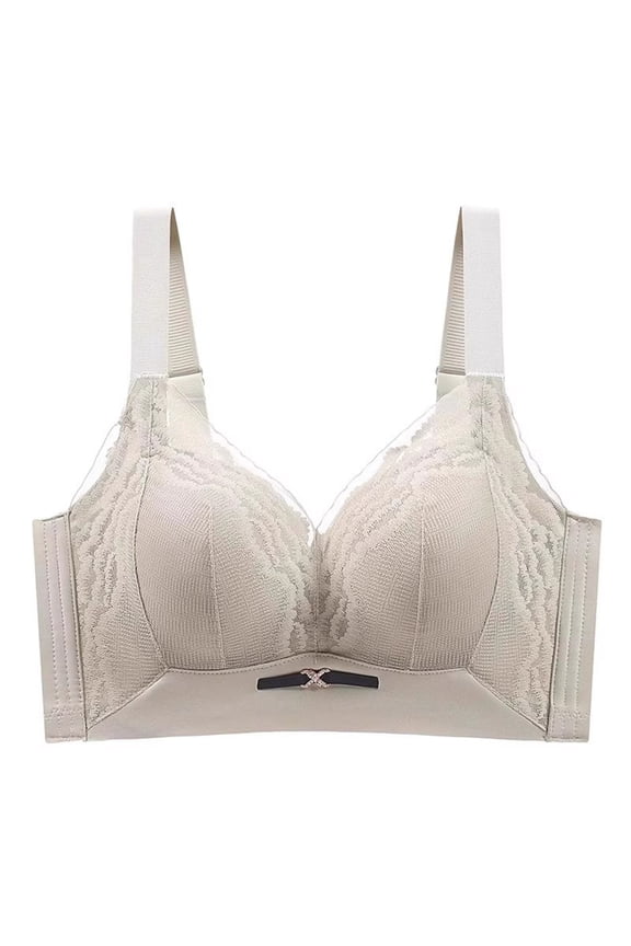 Women's Lace No Steel Ring Gathered Breathable Bra - Daily Lingerie