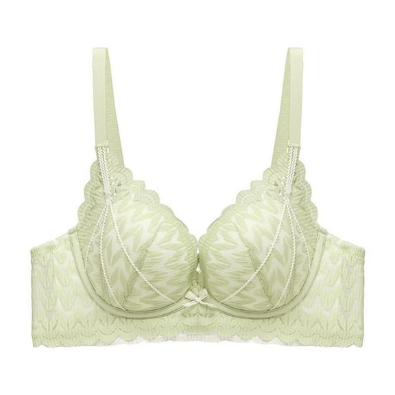 Roncen Women's Lace Wireless Push-Up Breathable Everyday Bra - Seamless & Gathered for a Sexy Look