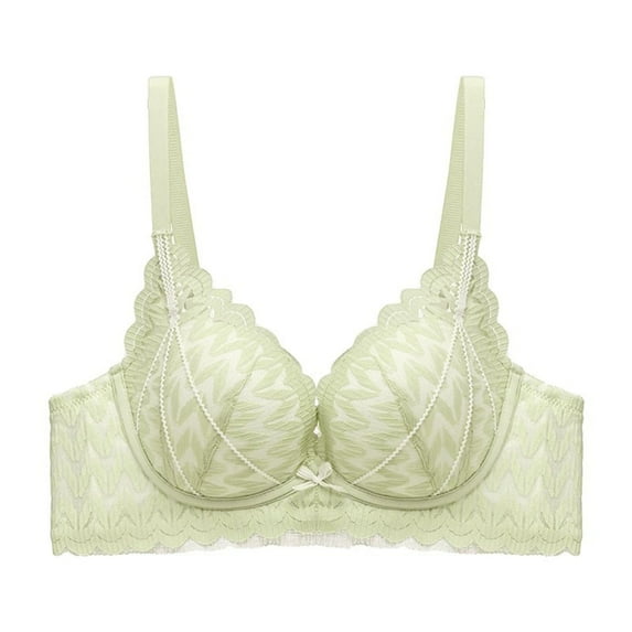 Roncen Women's Lace Wireless Push-Up Breathable Everyday Bra - Seamless & Gathered for a Sexy Look