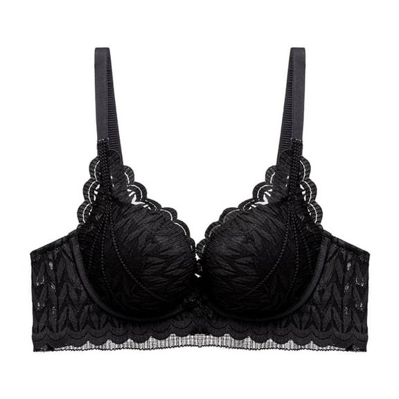 Roncen Women's Lace Wireless Push-Up Breathable Everyday Bra - Seamless & Gathered for a Sexy Look
