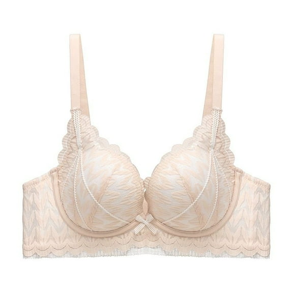 Roncen Women's Lace Wireless Push-Up Breathable Everyday Bra - Seamless & Gathered for a Sexy Look