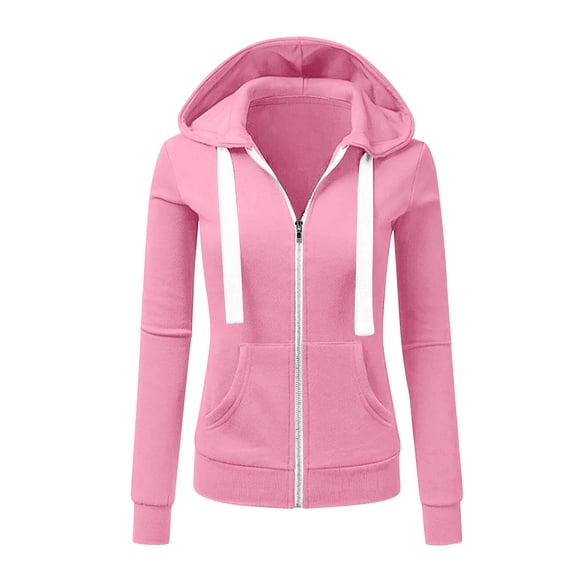 Roncen Women's Lightweight Zip Up Hoodie – Long Sleeve Thin Casual Hooded Jacket, Plus