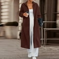 thumbnail image 1 of Roncen Women's Long Hooded Cardigan Coat - Solid Color Casual Outerwear - Zip Up Lightweight Jacket with Pockets, Breathable Loungewear for Daily Wear, 1 of 4