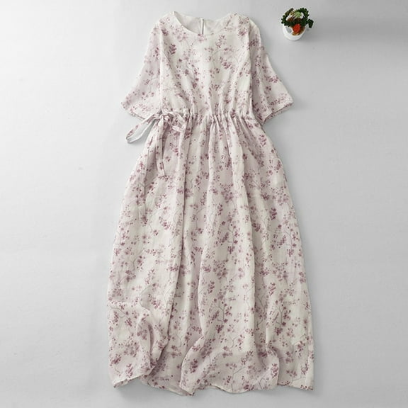 Roncen Women's Loose Fit Casual Dress - Breathable Knee-Length Shift Dress with Relaxed Comfort for Daily Lounge & Outings