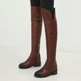 thumbnail image 1 of Roncen Women's Low Heel Over-the-Knee Boots - Fashion Casual Versatile Edgy Style with Comfortable Fit, Premium High-Quality Tall Boots for Autumn Winter Daily Wear, 1 of 6