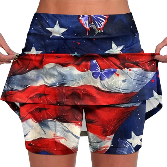 Roncen Women's Mid-Rise Skort Shorts - Sporty Casual Built-in Skirt Layer for Active Lifestyles & Comfortable Coverage