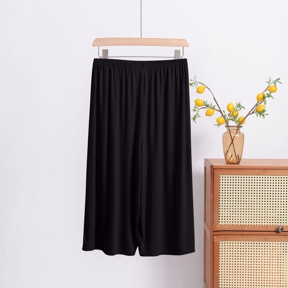 Roncen Women's Modal Capri Pants - Elastic Stretch & Loose Fit Casual Homewear with Versatile Comfort