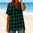 thumbnail image 1 of Roncen Women's Plaid Shirt Button Down Plaid Flannel Shirt Red and Black Shirt, 1 of 7