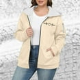 thumbnail image 1 of Roncen Women's Plus Size Fleece-Lined Heavyweight Hoodie - Solid Color Zippered Hooded Sweatshirt - Drop Shoulder Long Sleeve Casual Streetwear Outerwear, 1 of 5