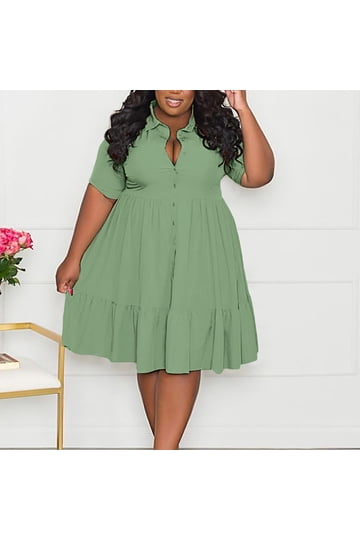 Womens Plus Wear-to-Work Dresses in Womens Plus Workwear & Suits | Green -  Walmart.com