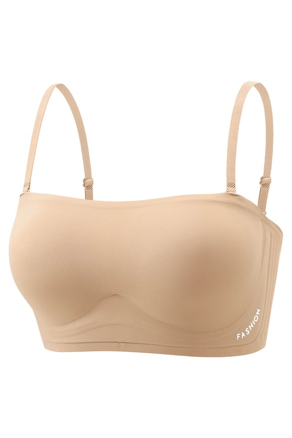 Women's Seamless Strapless Bra - Integrated Back Support for Sexy Silhouette
