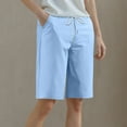 thumbnail image 1 of Roncen Women's Shorts Drawstring Casual Lightweight Summer Vacation Shorts with Pockets, 1 of 1