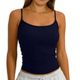 thumbnail image 1 of Roncen Women's Sleeveless Tank Top Form Fitting Scoop Neck Ribbed Knit Basic Cami Shirts, 1 of 5