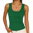 thumbnail image 1 of Roncen Women's Sleeveless Tank Top Form Fitting Scoop Neck Ribbed Knit Basic Cami Shirts, 1 of 6
