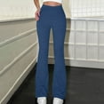 thumbnail image 1 of Roncen Women's Slim Bootcut Pants - Sporty Casual Solid Ribbed Trousers with Brushed Finish & Side Pockets, 1 of 7