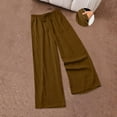 thumbnail image 1 of Roncen Women's Solid Color Jogger Pants - Sporty Casual Elastic Waist Trousers with Drawstring & Wave Crease Pockets, 1 of 7