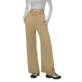 thumbnail image 1 of Roncen Women's Solid Color Leisure High-Waisted Wide Leg Straight Trousers, 1 of 3
