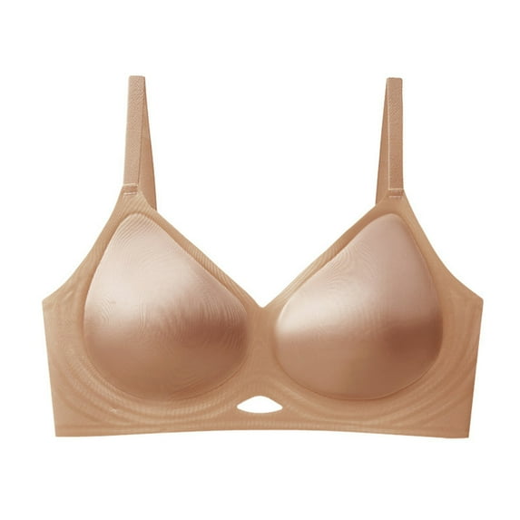Roncen Women's Solid Color Seamless Bra - No Underarm Fat Prevention Soft Support Daily Underwire-Free Bra