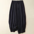 thumbnail image 1 of Roncen Women's Solid-Colored Wide-Leg Jogger Pants - Loose Fit Casual Slimming Cropped Trousers with Double-Layer Design, 1 of 5