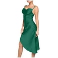 thumbnail image 1 of Roncen Women's Solid Dress - Slim Fit Spaghetti Strap Elegant Evening Gown with Streamlined Design, Comfortable Formal Occasion Attire for Cocktail Parties and Special Events, 1 of 8