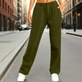 thumbnail image 1 of Roncen Women's Solid Jogger Pants - Button & Zipper Detail, Elastic Waist Wide Leg Casual Trousers with Side Pockets, 1 of 6