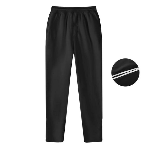 Roncen Women's Solid Jogger Pants - Slim Fit Elastic Waist Trousers with Zippered Cuffs & Pockets