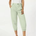 thumbnail image 1 of Roncen Women's Solid Straight-Leg Cropped Trousers with Pockets - Tailored Fit Casual & Office Pants, 1 of 5