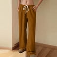 thumbnail image 1 of Roncen Women's Solid Wide Leg Jogger Pants - Sporty Casual Elastic Waist Trousers with Drawstring & Pockets, 1 of 8