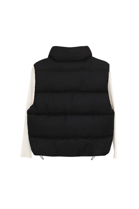 Women's Stand Collar Sleeveless Vest - Lightweight Quilted Waistcoat with Seamless Sealing Design - Casual Short Jacket for Spring/Fall Layering Outerwear