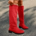 thumbnail image 1 of Roncen Women's Suede Knee High & Mid-Calf Boots - Low Heel Fashion Casual Autumn Winter Booties with Versatile Stacked Heel for Everyday Wear, 1 of 8