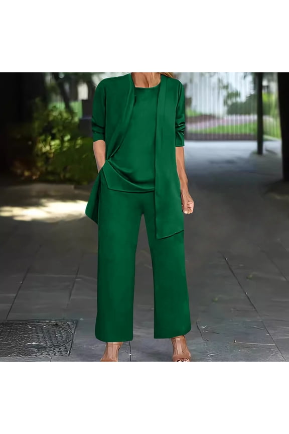 Women's Suits for Work Professional, 2 Piece Office Work Suit Set, Slim Fit Blazer Jacket and Pants Set